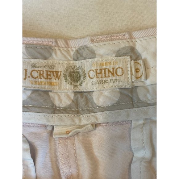 J. Crew Womens Chino Shorts Classic Twill Broken in 100% Cotton White Size 6 - Picture 7 of 9